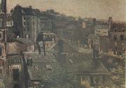 View of the Roofs Paris (nn04) Vincent Van Gogh